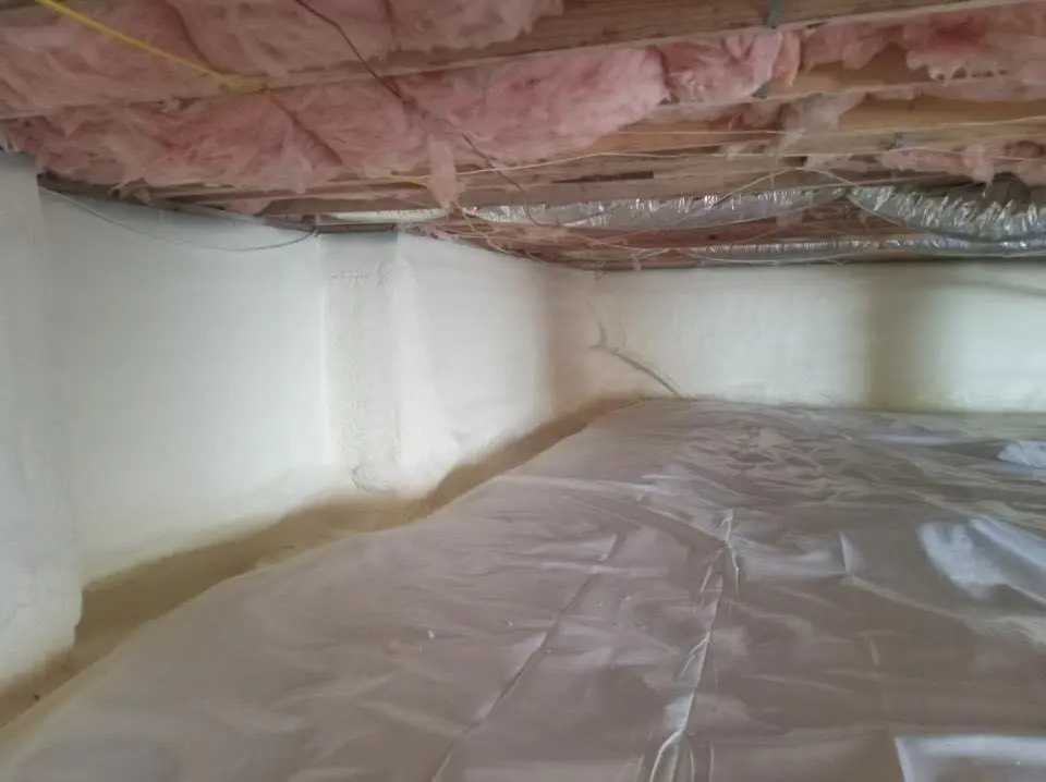 Crawl space encapsulation with closed-cell spray foam for Metal Roof Coating in Allendale